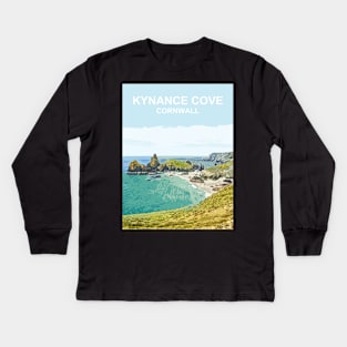 Kynance Cove, Cornwall. Cornish gift. Kernow landscape Kids Long Sleeve T-Shirt